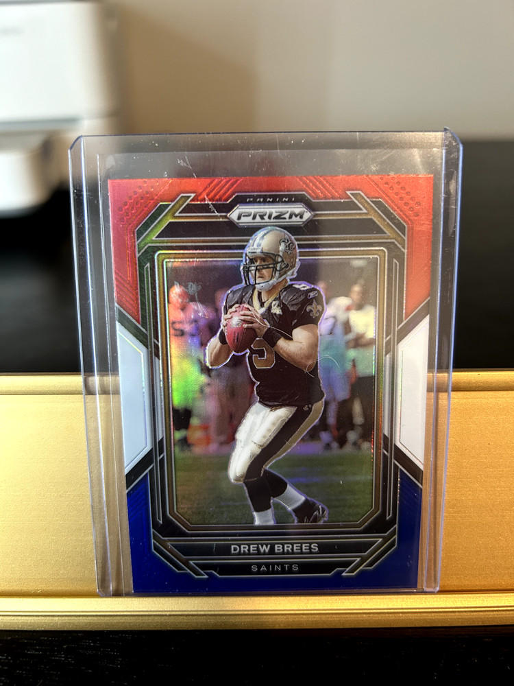 2022 Drew Brees Panini Prizm Red White & Blue #215 New Orleans Saints