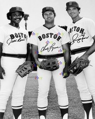 Jim Rice Fred Lynn Dwight Evans Boston Red Signed Autographed 8×10 photo Reprint