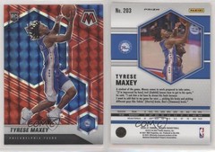 2020-21 Panini Mosaic Rookie Red Mosaic Prizm Tyrese Maxey #203 Rookie RC 02ez