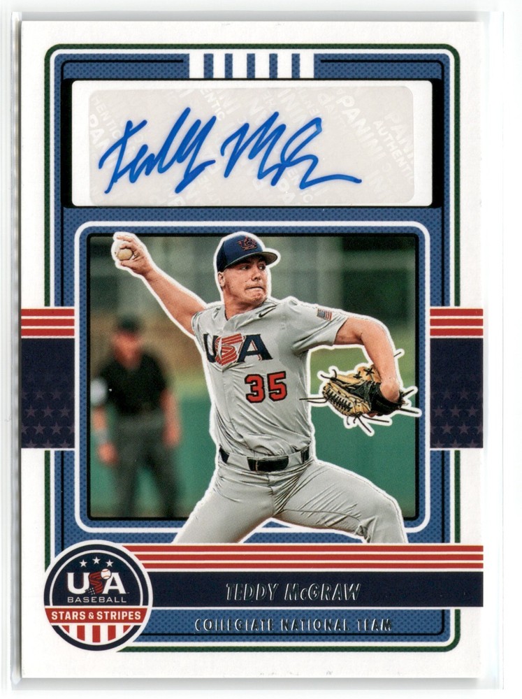 2023 USA Stars & Stripes Collegiate National Team Auto Teddy McGraw #CNTS-TO