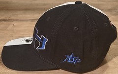 Vintage 2001 NY NJ Hitmen XFL Snapback Hat Split Black White NOS Cap