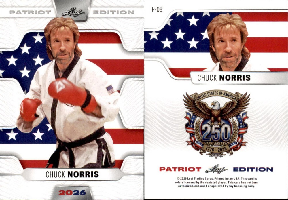 2026 LEAF 250TH ANNIVERSARY PATRIOT EDITION CHUCK NORRIS P-08 MMA/ACTOR