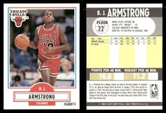 B.J. Armstrong Rookie 1990-91 Fleer #22 RC Chicago Bulls NBA Basketball Card