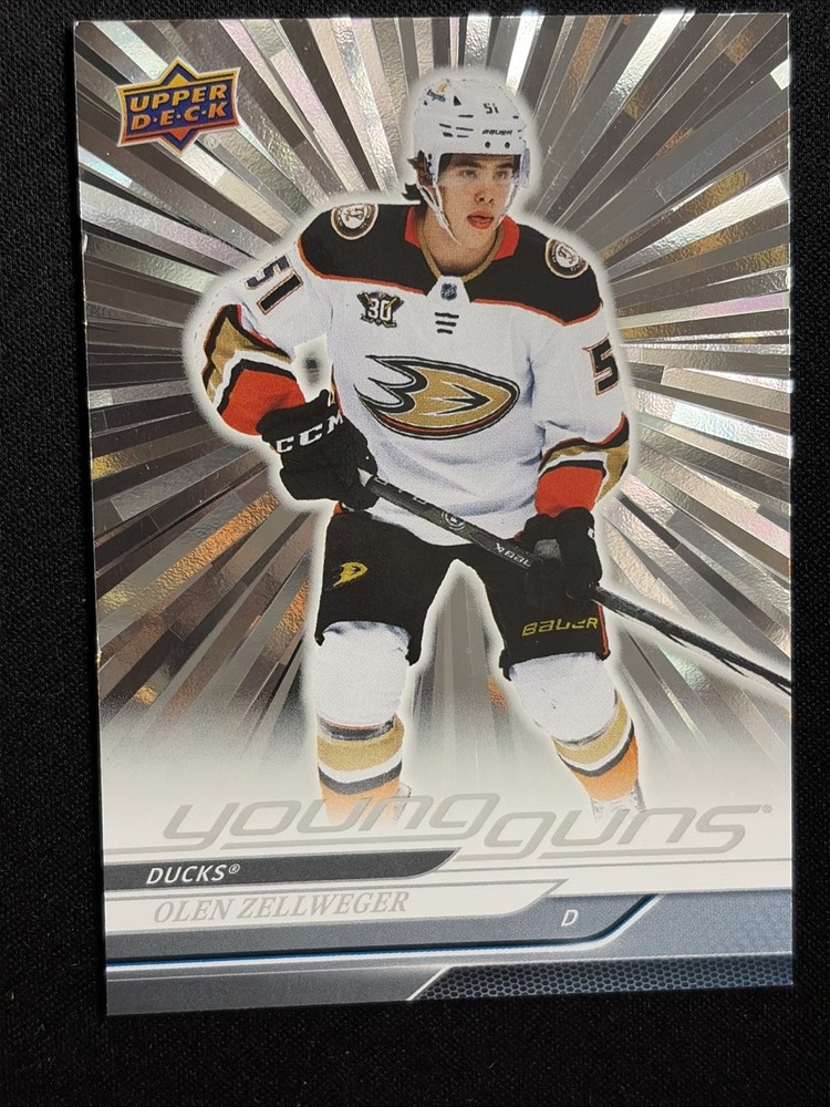 24-25 UD Series 1 Hockey Outburst Silver Young Guns 236 Olen Zellweger