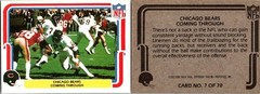 1980 Fleer CHICAGO BEARS #7 VG