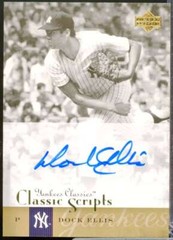 Dock Ellis Card 2004 UD Upper Deck Yankees Classics Scripts Autograph #14