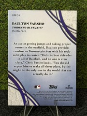 2026 Topps Glove Work Gold #GW-55 Daulton Varsho SN 14/50 Blue Jays 💎