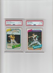 1980 Topps Complete Set 726 cards NM+ Avg. PSA 6 Ryan and Henderson. Vending