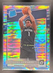 2020 Panini Donruss Optic Anthony Edwards #151 Silver Pulsar Prizm RC
