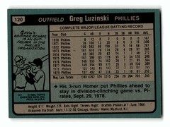 Greg Luzinski 1980 Topps #120 Philadelphia Phillies EX