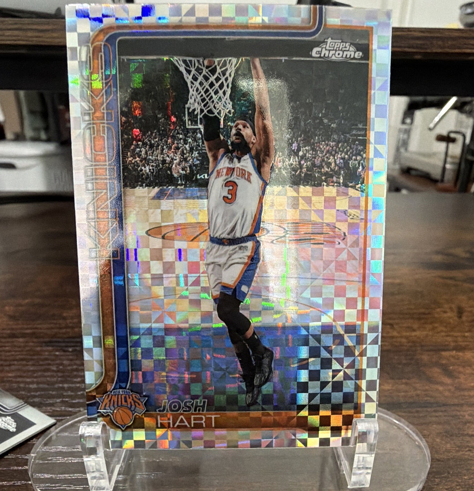 Topps Chrome 2025-26 Josh Hart X-Fractor #72 New York Knicks