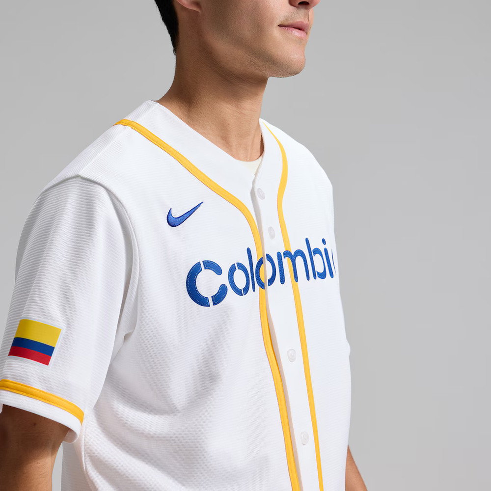NIKE COLOMBIA World Baseball Classic WBC 2026 WHITE LOOSE FIT BLANCA JERSEY