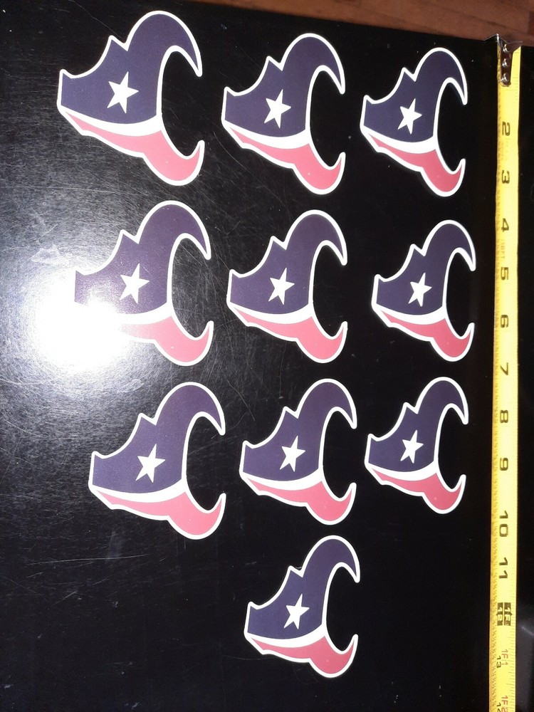 Lot of 10 Houston Texans NFL Football Decal Sticker Team Logo