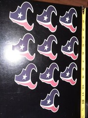 Lot of 10 Houston Texans NFL Football Decal Sticker Team Logo
