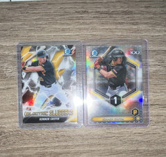Topps Konnor Griffin Pirates 2-Card Lot 2025 Electric Sluggers ES-17 BTP-1