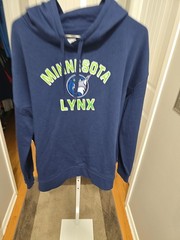 Minnesota Lynx WNBA Blue Pullover Hoodie Sweatshirt Team Logo Fanatics Size 2xl