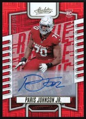 2023 Panini Absolute Paris Johnson Jr Red Rookie Auto /100 #147