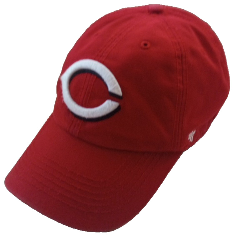 Cincinnati Reds Franchise Logo, 47, Red Cap, Size Small/Medium Fitted Hat, MLB