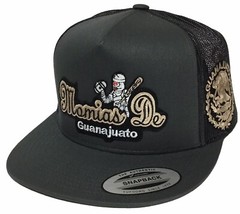MOMIAS DE GUANAJUATO MEXICO LOGO FEDERAL 2 LOGOS HAT DARK GREY MESH SNAPBACK