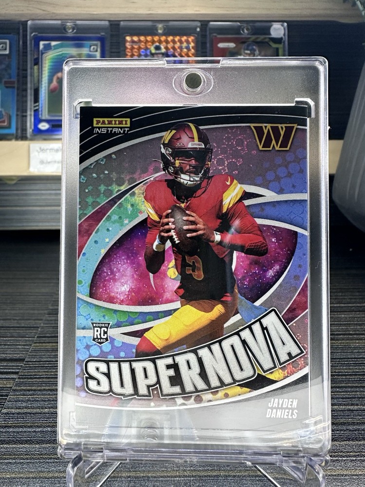 Jayden Daniels Rookie 2024 Panini Supernova NFL #17 Card Commanders 1/451