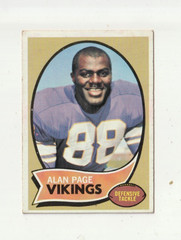 1970 Topps Football Alan Page #59 HOF Rookie Vg
