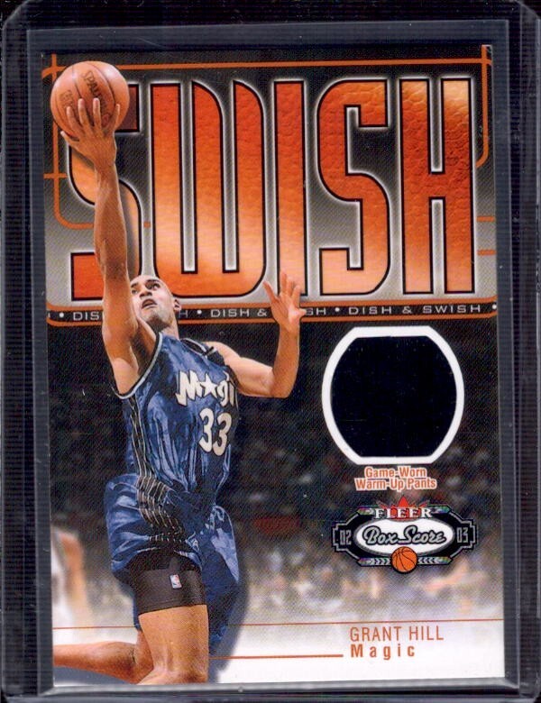 GRANT HILL 2002-03 Fleer Box Score Swish & Dish Game Used Jersey Qty