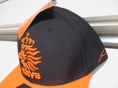 NETHERLANDS KNVB Fi COLLECTION SNAPBACK MENS BASEBALL HAT (ADJ) NWT BLACK/ORANGE