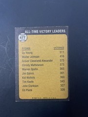 1973 Topps The All-Time Victory Leader – Cy Young #477 Cleveland Indians