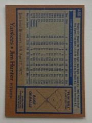 1978 Topps #460 Jim « Catfish » Hunter New York Yankees MLB HOF Vintage VG-VG+