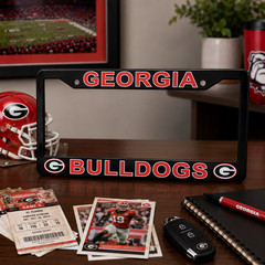Georgia Bulldogs UGA License Plate Frame Cover – Black – EliteAuto3K