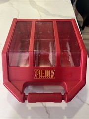 VINTAGE Pro-Index Card Organizer Red