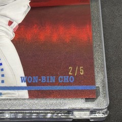 2022 BOWMAN HERITAGE WON-BIN CHO CHROME RED REFRACTOR /5 RC