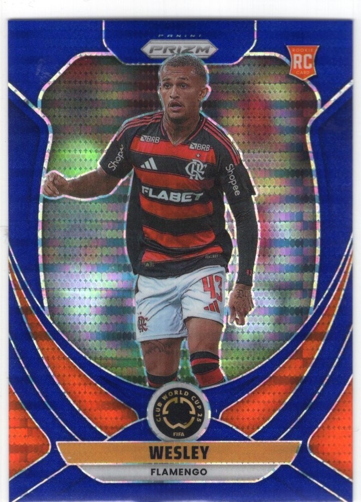 Wesley 2025 Panini Prizm FIFA Club World Cup Blue Pulsar Prizm Rookie Card /275