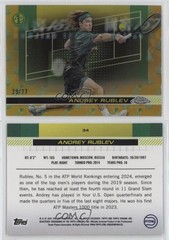 2024 Topps Chrome Pineapple Refractor 29/77 Andrey Rublev #34 Rookie RC 1cc7