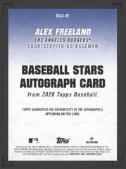 2026 Topps Series 2 Alex Freeland Baseball Stars Auto #BSA2-AF Dodgers RC