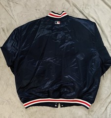 Majestic Boston Red Sox MLB Snap Button Jacket Navy Blue/Red/White, Size 3XT