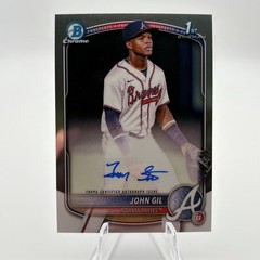 2025 Bowman Chrome John Gil Auto Autograph 1st Prospect #CPA-JG Braves #3