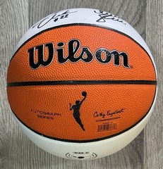 Caitlin Clark – Sophie Cunningham – DUAL Autographed Mini Basketball w/COA