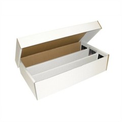 One BCW Cardboard 3-Row Baseball Trading Card Super/Triple Shoe Box 3000 count