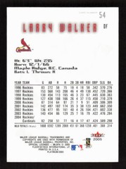 2005 Fleer Platinum #54 Larry Walker St. Louis Cardinals