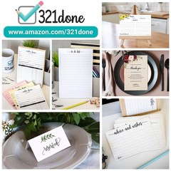 321Done Ruled Index Cards Large 5×7 Set of 50 Red Roses on Tan