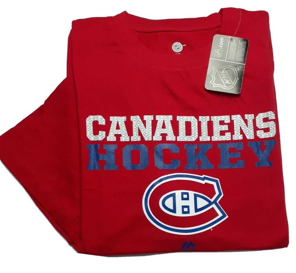 Official NHL Hockey Mens Montreal Canadiens T-Shirt 2XLT 2XLB Tall Red Blue NWT