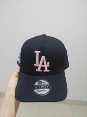 New Era LA Dodgers Hat – Black with Pink Undervisor Anniversary Patch