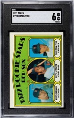 1972 Topps #79 Mike Garman/Cecil Cooper/Carlton Fisk SGC 6 RC Rookie Red Sox Red