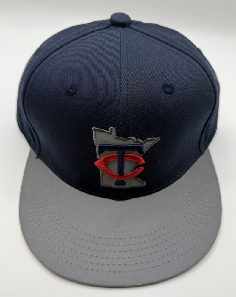 Minnesota Twins-Chevrolet Heartland SGA Gray/Blue Snapback Hat/Cap-NEW