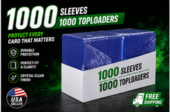 100/200/500/1000/2000CT 3&Prime;x4&Prime; toploaders w/ sleeves Fits Pokemon, Magic, Sports
