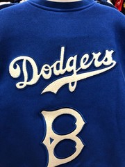 BROOKLYN DODGERS WOOL VARSITY JACKET MEN ROYAL BLUE /WHITE THROW BACK