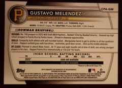 Gustavo Melendez 2025 Bowman Draft #CPA-GM HTA Choice Chrome 1st RC Auto 73/150