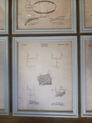 Vintage 6 Lot Patent Artwork NFL Football Equipment Blueprints Man Cave