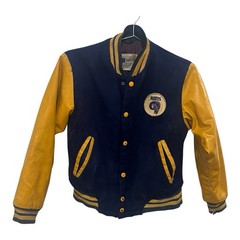 Vintage 70s LA Rams Stahl Urban NFL Naugalite Varsity Jacket Youth Size 14